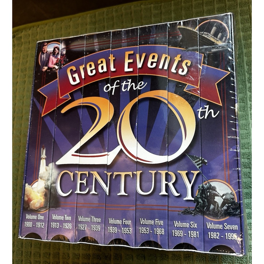 NIB Great Events Of The 20th Century - Seven Tape VHS Set